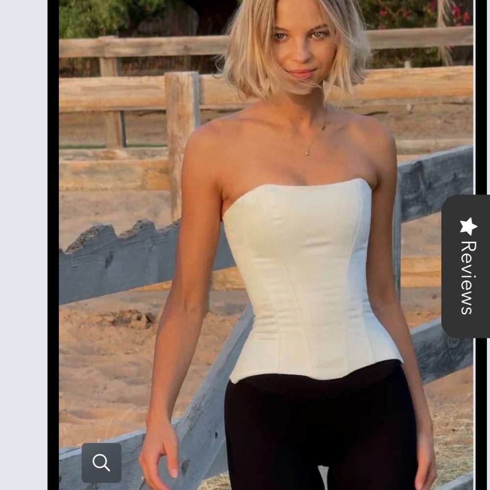 White corset top